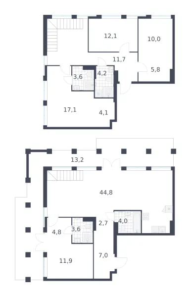 4-комн. 160.6 м²