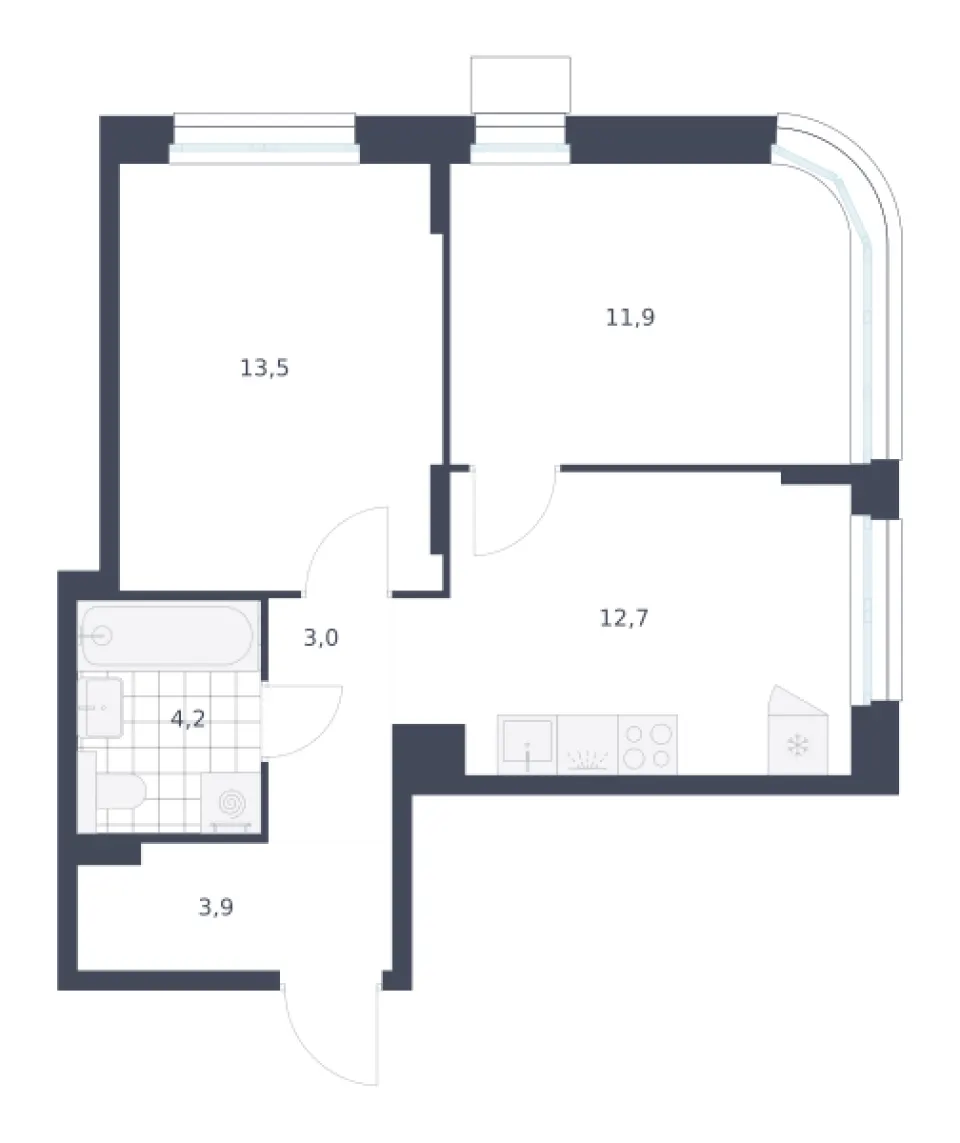 2-комн. 49,2 м²