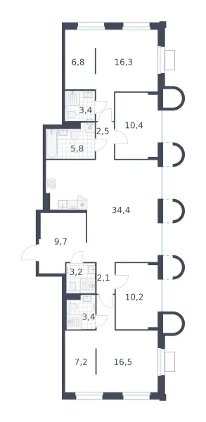4-комн. 131.9 м²