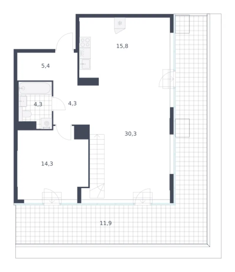 5-комн. 143.2 м²