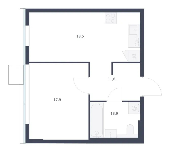 3-комн. 85 м²