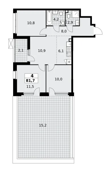 4-комн. 81,7 м²