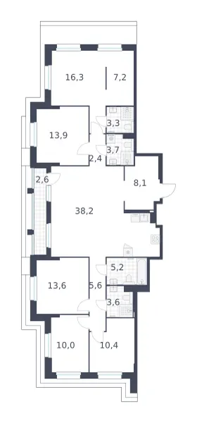 5-комн. 144.1 м²