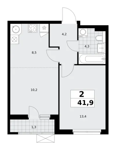 42 м² — планировка