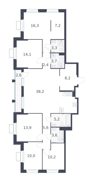 5-комн. 144.5 м²