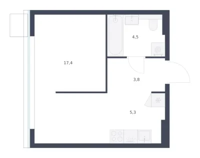 31 м² — планировка