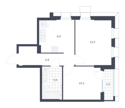 47,9 м² — планировка