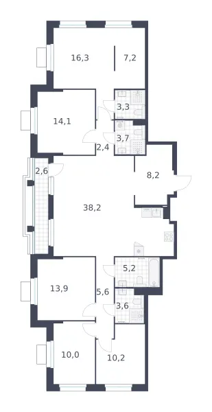 5-комн. 144.5 м²