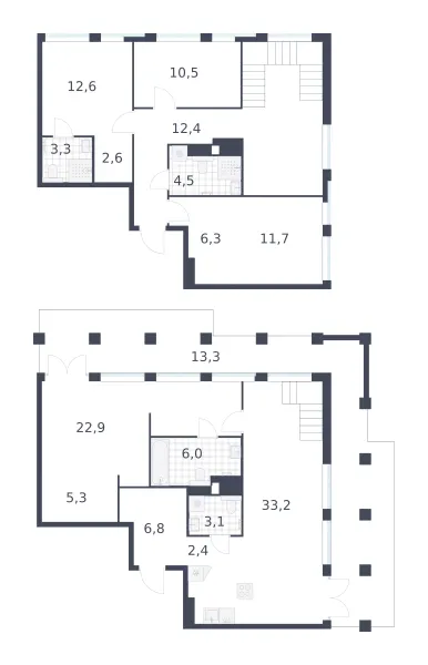 4-комн. 156.9 м²