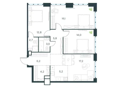 89,2 м² — планировка