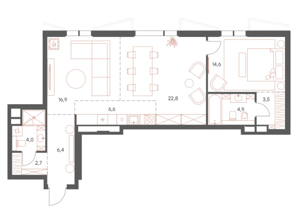 3-комн. 82,4 м²