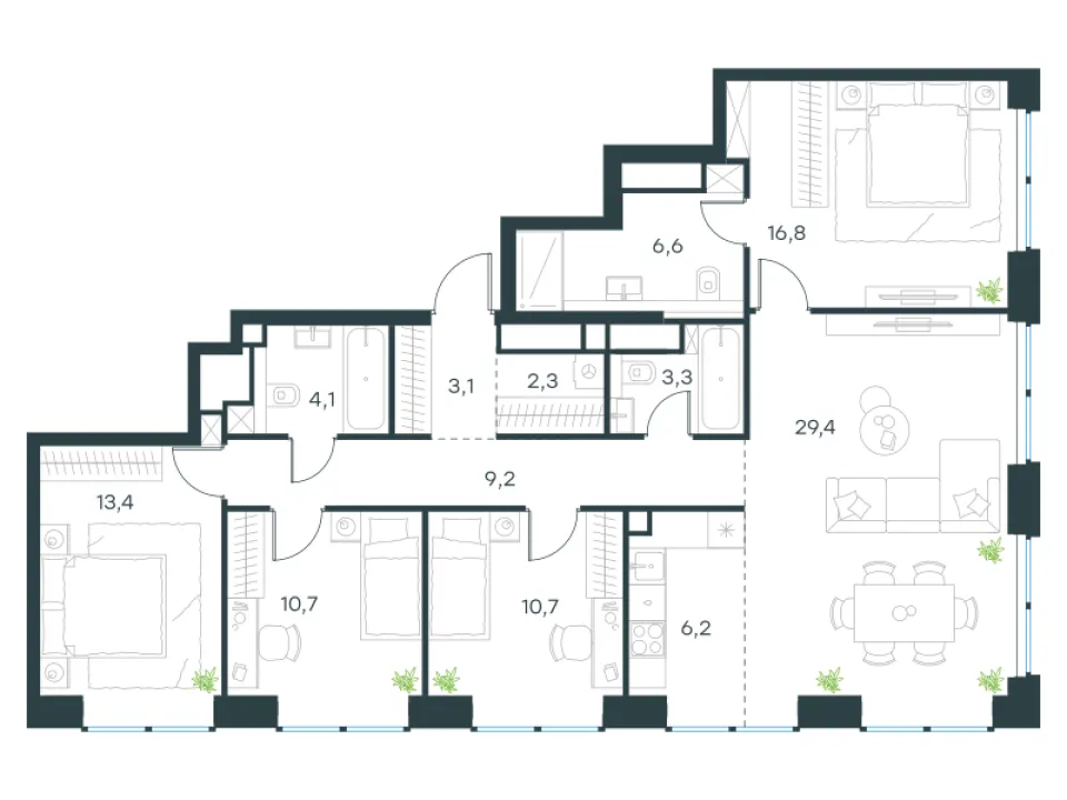 5-комн. 115,8 м²
