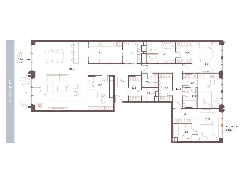 5-комн. 237.7 м²
