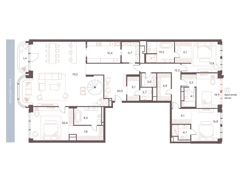 5-комн. 275.6 м²