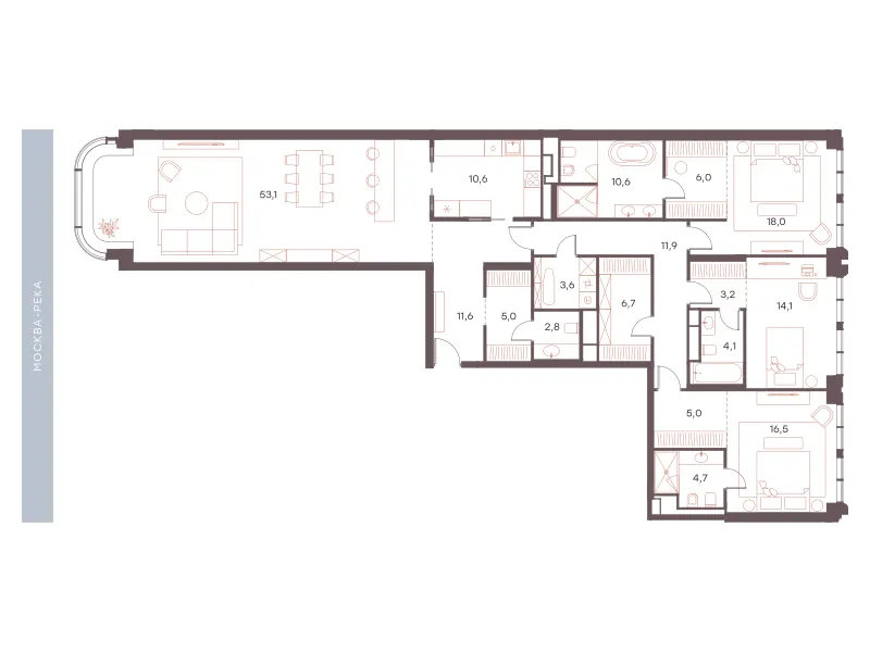 4-комн. 187.5 м²