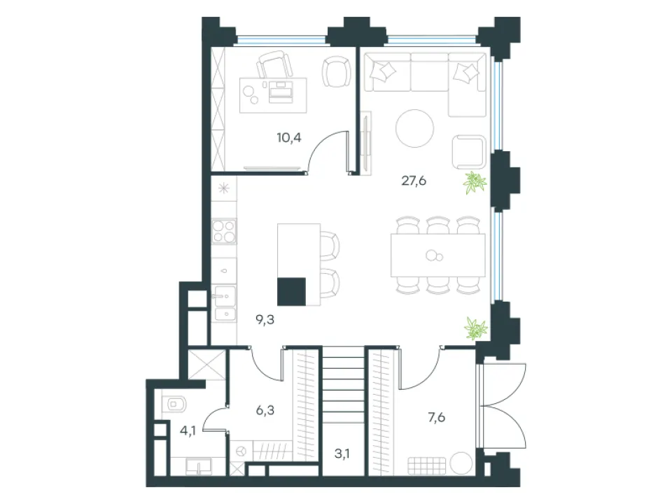 4-комн. 125,2 м²