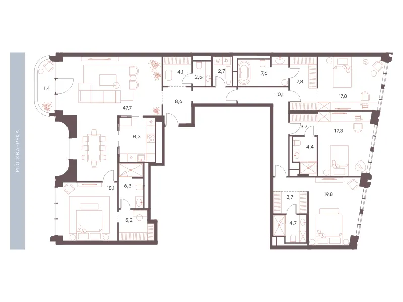 5-комн. 201.8 м²