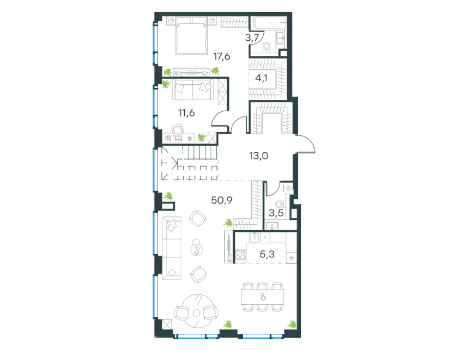 6-комн. 183 м²