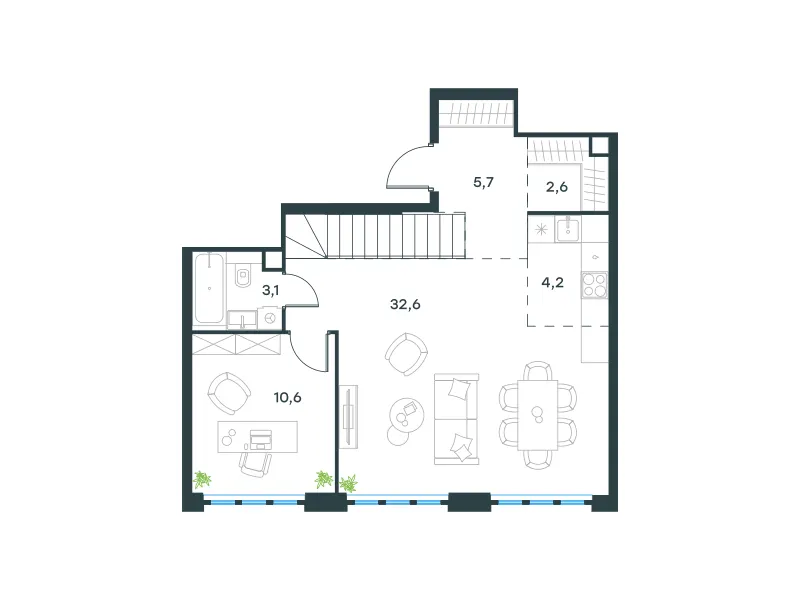 5-комн. 113.8 м²