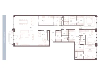 237,7 м² — планировка