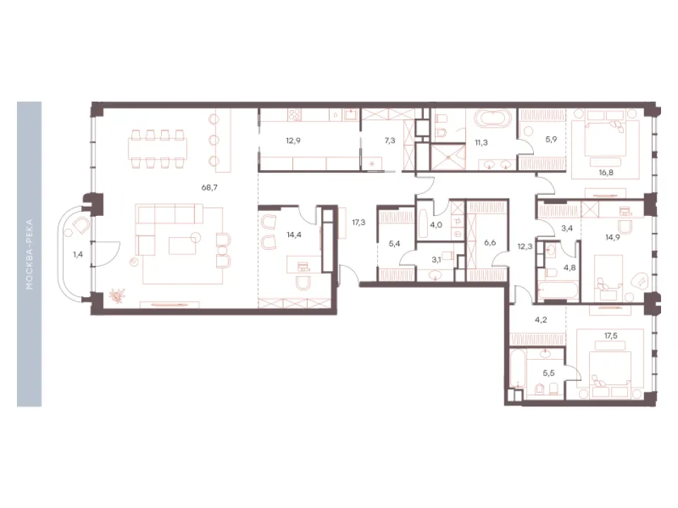 5-комн. 237,7 м²