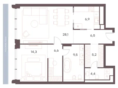 81,5 м² — планировка