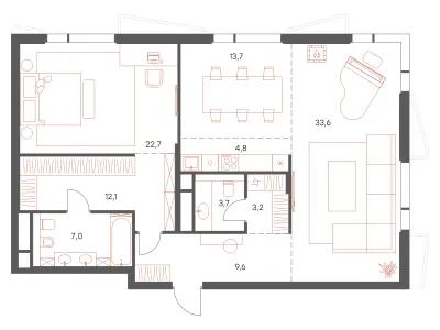 110,4 м² — планировка