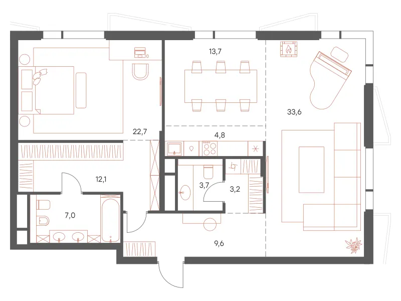 3-комн. 110.4 м²