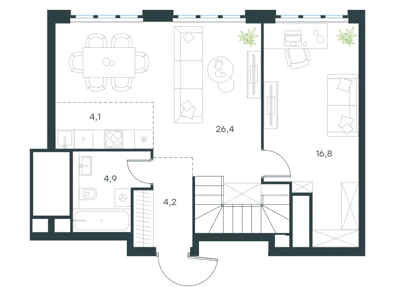 5-комн. 109.4 м²