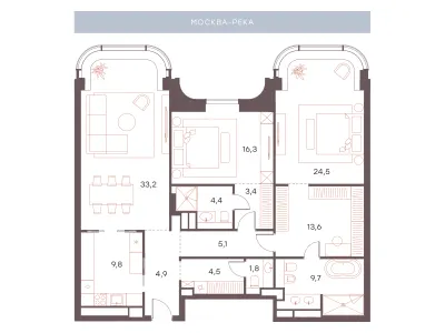 131,2 м² — планировка