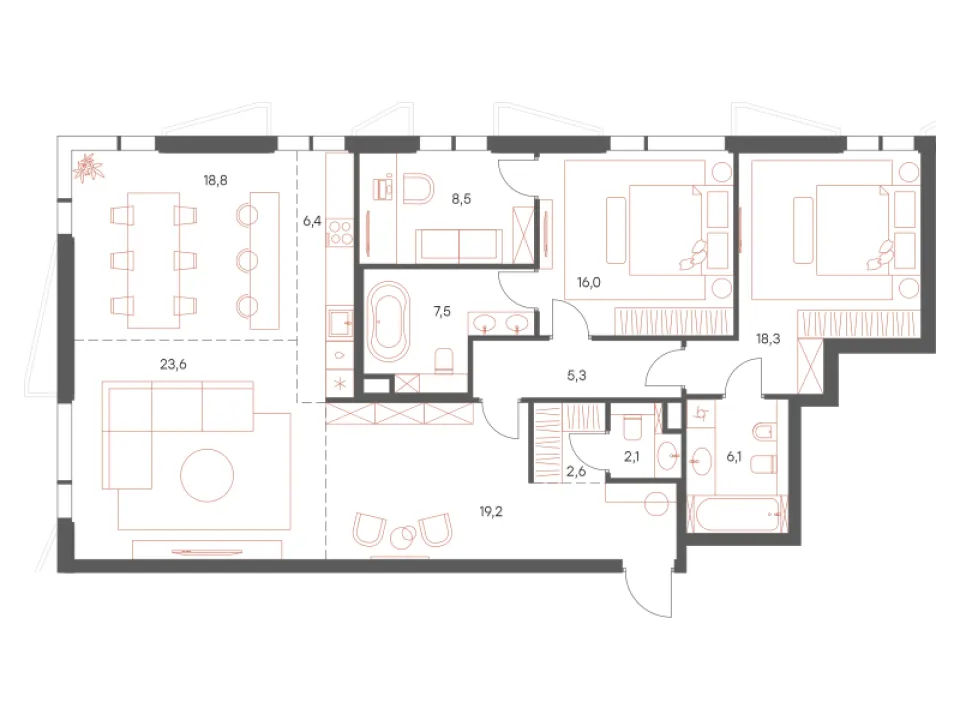 5-комн. 134,4 м²