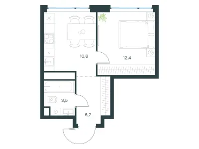 31,9 м² — планировка