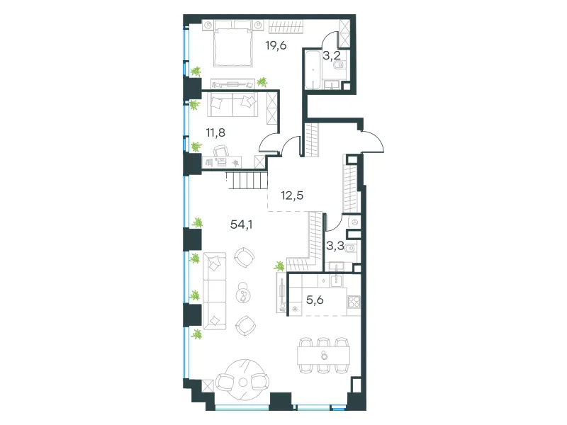 6-комн. 181.3 м²