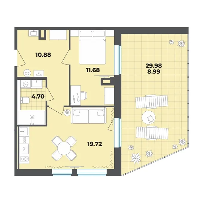 2-комн. 56 м²