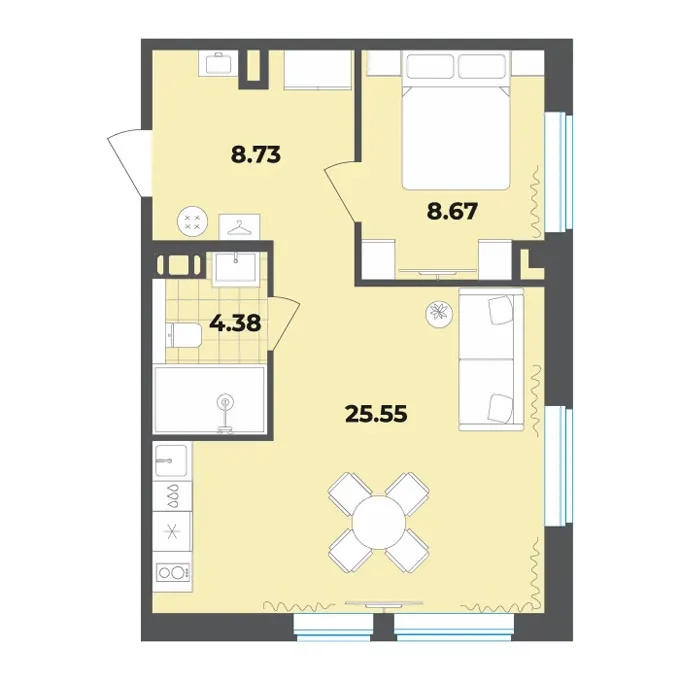 2-комн. 47.3 м²