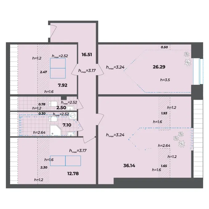 4-комн. 119.2 м²