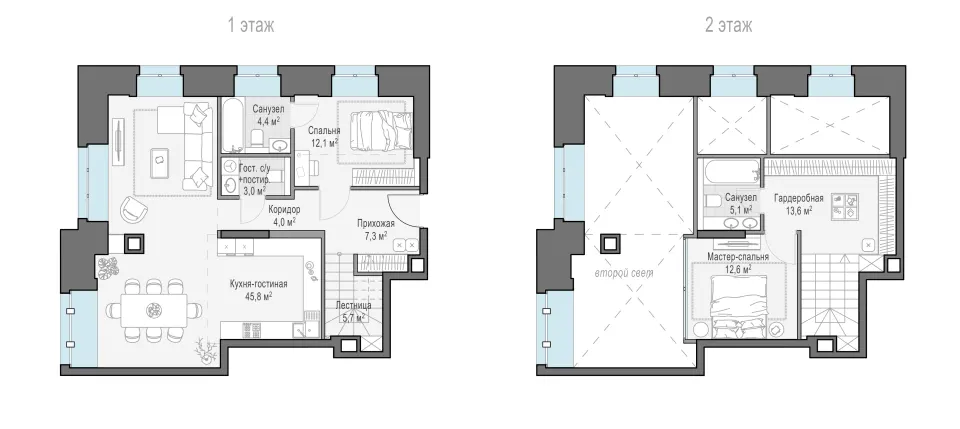 2-комн. 115,1 м²