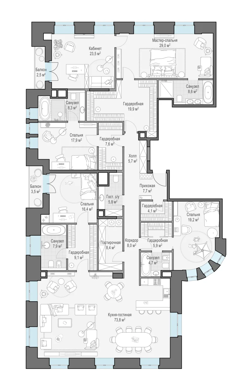 4-комн. 291,8 м²