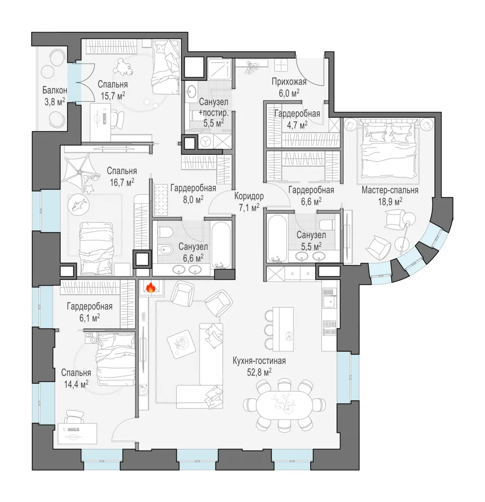 4-комн. 177,6 м²