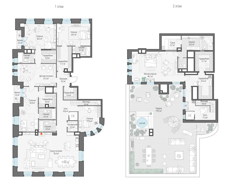 5-комн. 394 м²
