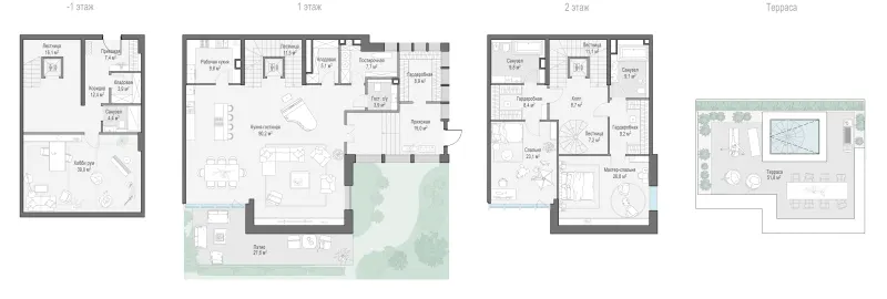 2-комн. 352.5 м²