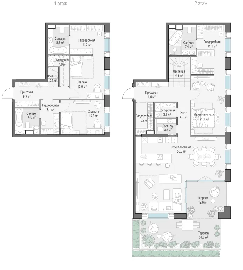 3-комн. 207.9 м²