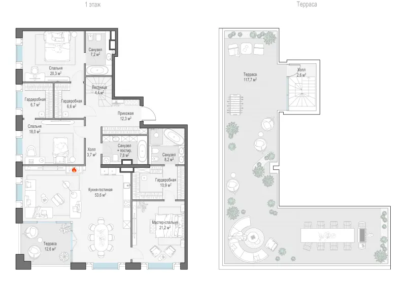 3-комн. 185.6 м²