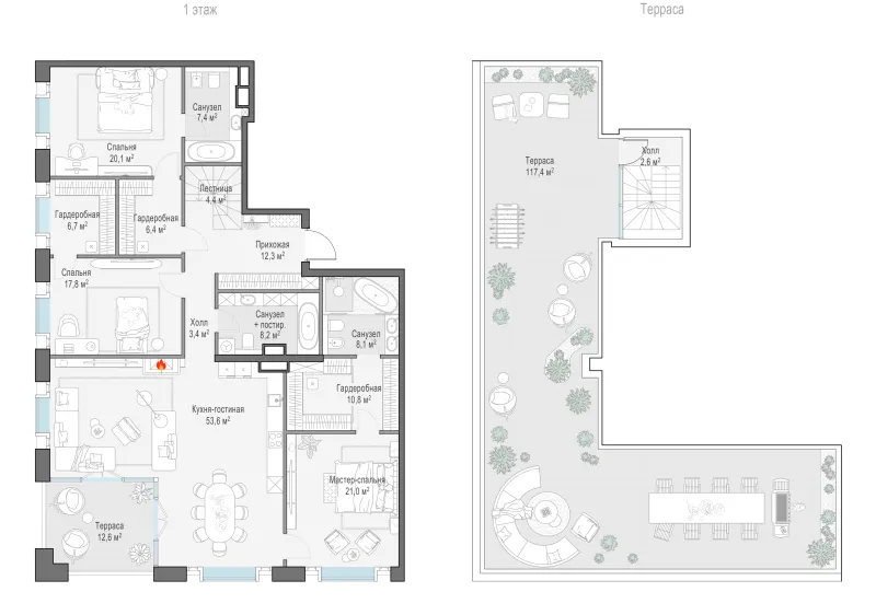 3-комн. 184.6 м²