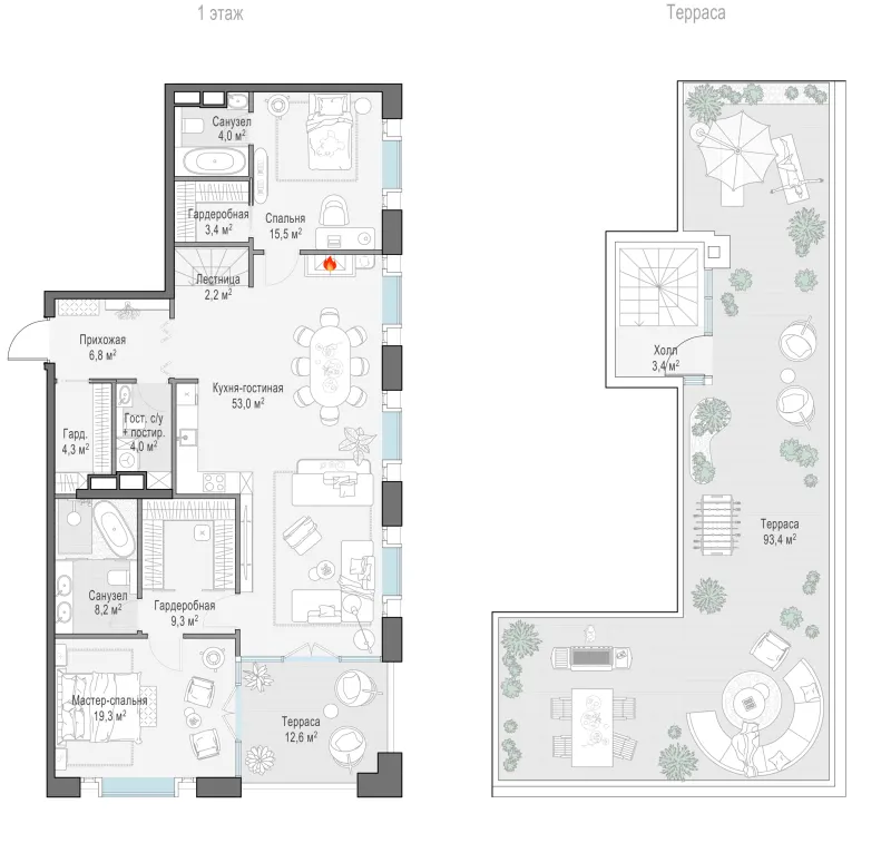 2-комн. 137.3 м²