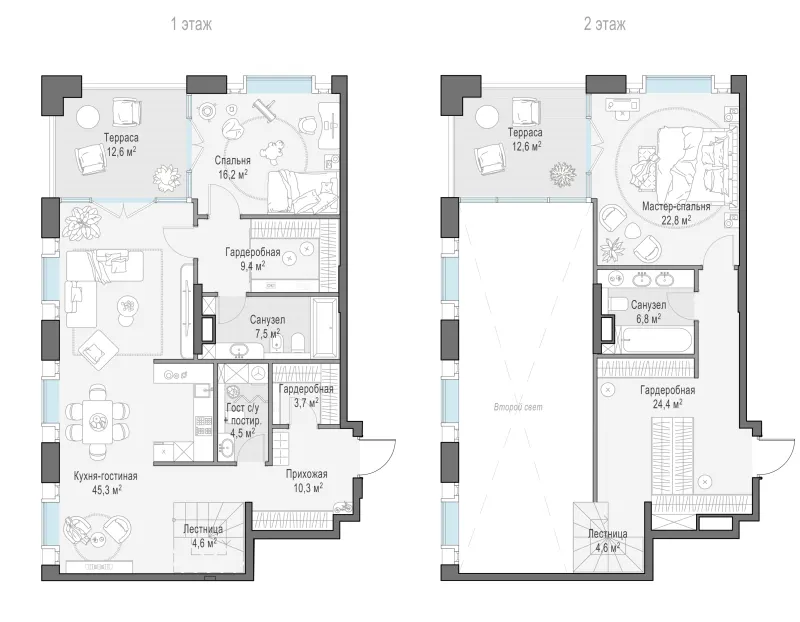 2-комн. 174.9 м²