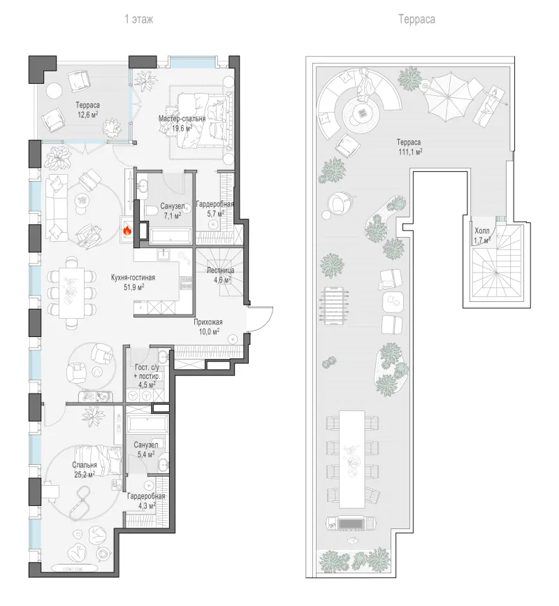 2-комн. 148 м²