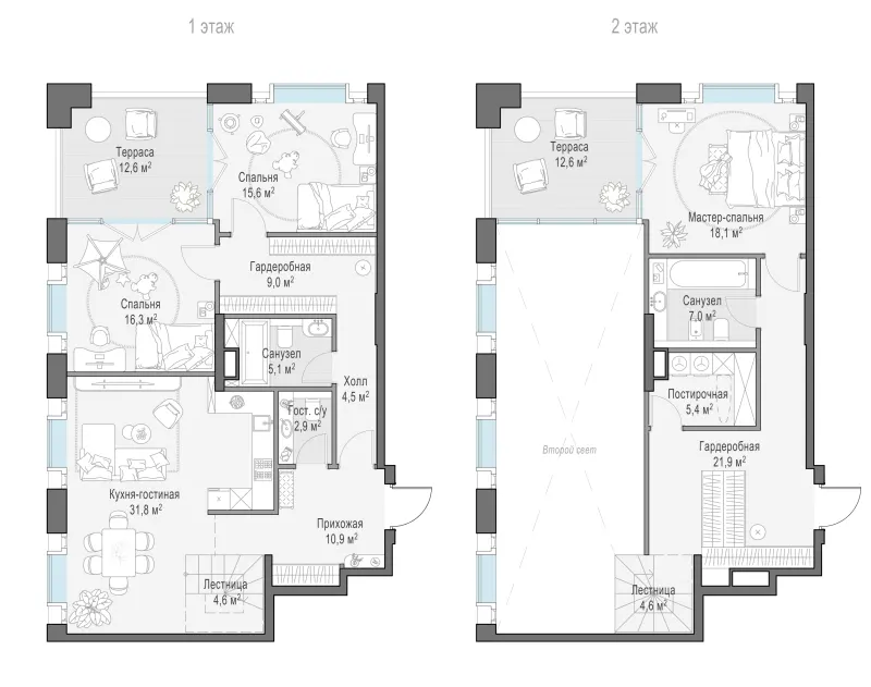 2-комн. 173.2 м²