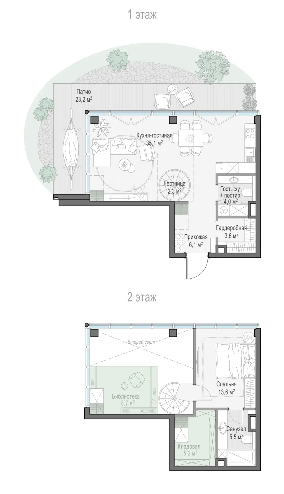 1-комн. 71,7 м²