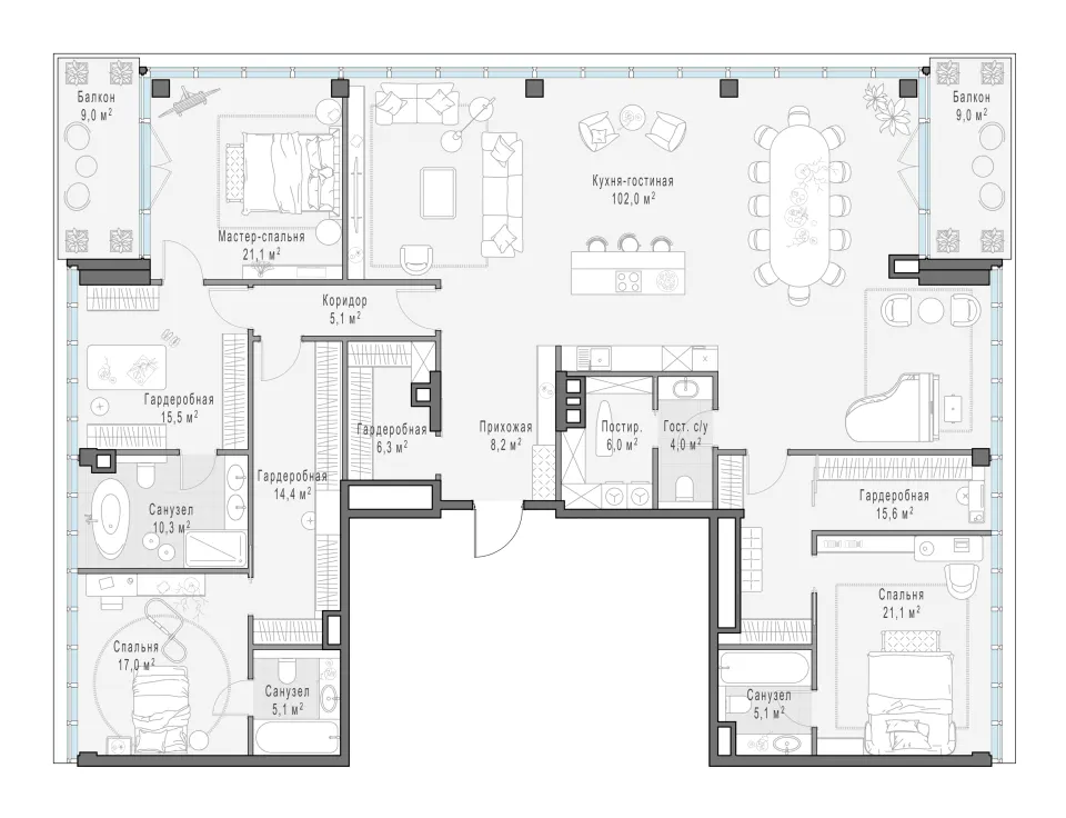 4-комн. 259,8 м²